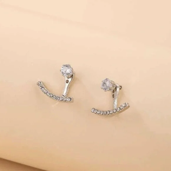 Rhinestone Decor Earring Jackets - Picture 3 of 4